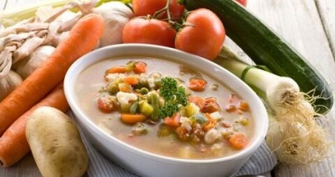 puré de sopa de verduras para la gastritis