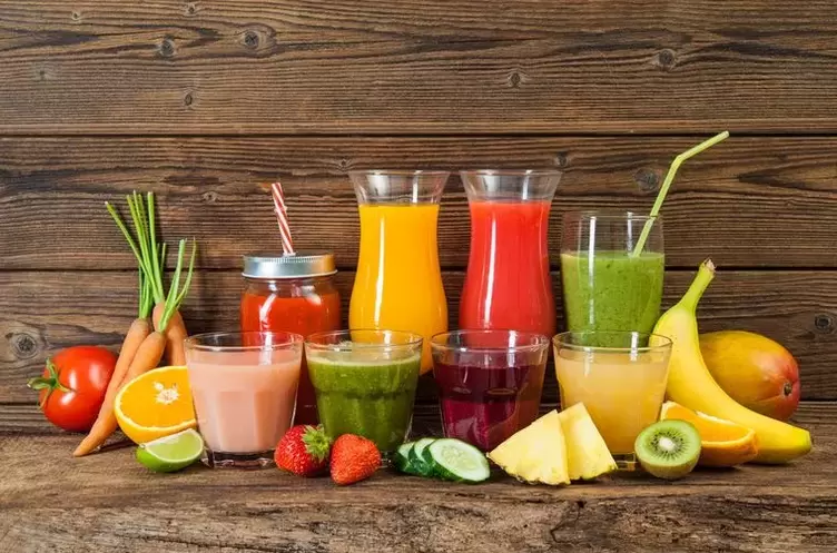 jugos de frutas y verduras para la alimentación