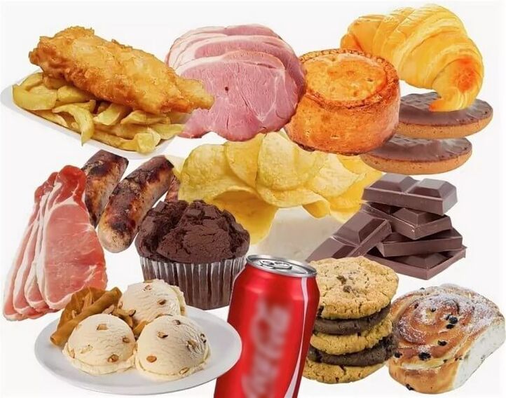 Alimentos nocivos prohibidos durante el proceso de adelgazamiento. 